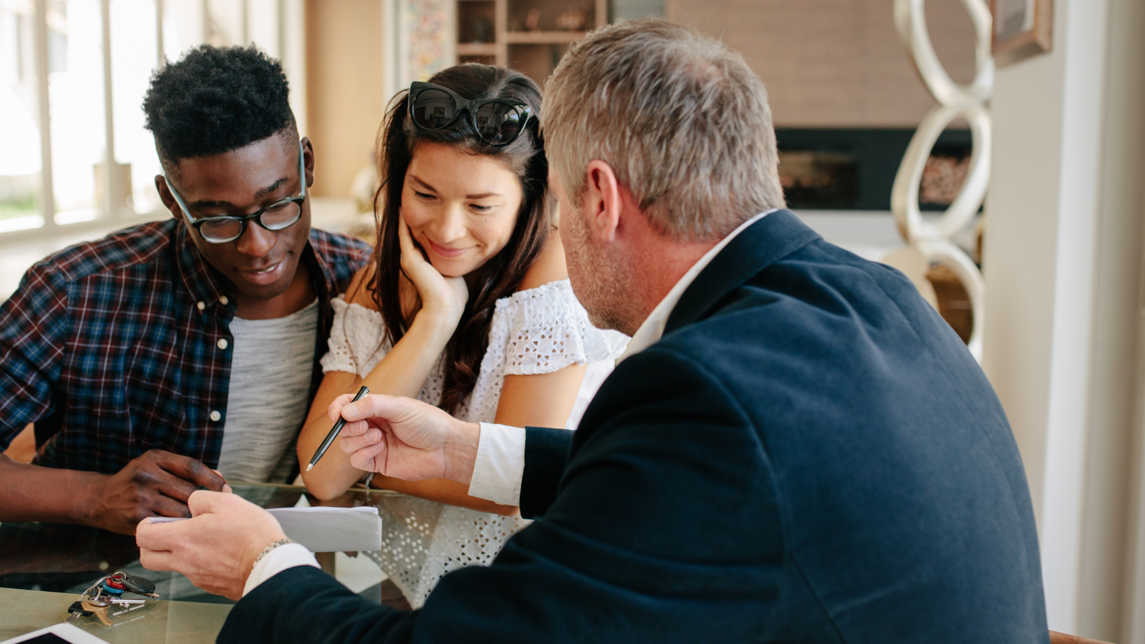 visual representation of proven strategies for real estate business success, such as a graph showing an upward trend, a house symbolizing property sales, and icons representing effective marketing, client satisfaction, and financial growth.